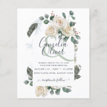 Invitación a la boda del Arco de Rosas Blancas con