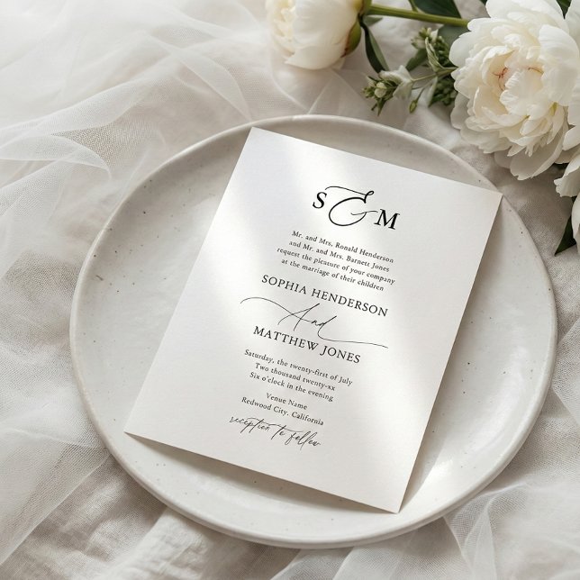 Flyer Invitación a la boda del guión formal del presupue (Subido por el creador)