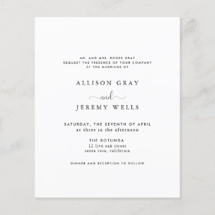 Flyer Invitación a la boda del presupuesto