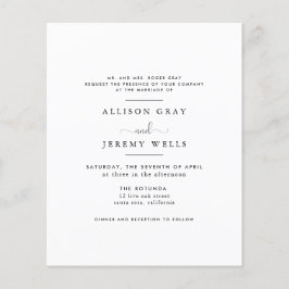 Flyer Invitación a la boda del presupuesto