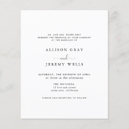 Flyer Invitación a la boda del presupuesto