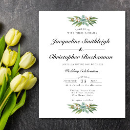 Flyer Invitación a la boda del presupuesto de Eucalyptus