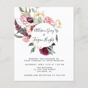 Flyer Invitación a la boda del presupuesto   Laural Flye