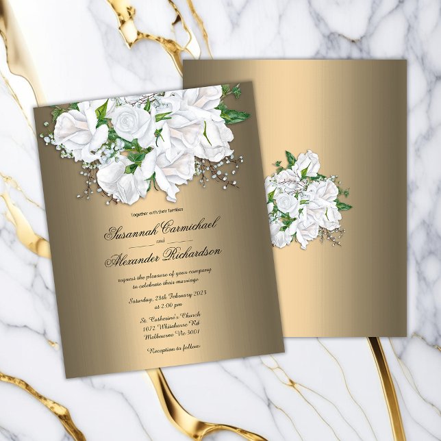 Flyer Invitación a la Boda Dorada del Presupuesto (Subido por el creador)