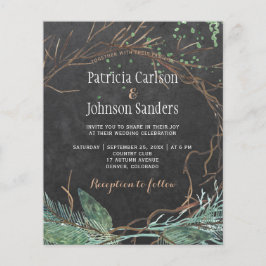 Flyer Invitación a la boda en pizarra de naturaleza de i