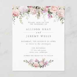 Flyer Invitación a la boda floral de primavera de presup