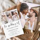 Flyer Invitación a la boda fotográfica blanca y negra de<br><div class="desc">Celebra tu historia de amor con nuestra invitación a la boda de fotos blancas y negras. Esta elegante y asequible invitación captura la belleza intemporal de su romance en blanco y negro clásico. Diseñada para adaptarse a cualquier presupuesto, esta invitación no compromete el estilo. La sencillez del blanco y el...</div>