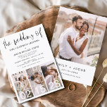 Flyer Invitación a la boda fotográfica blanca y negra de<br><div class="desc">Celebra tu historia de amor con nuestra invitación a la boda de fotos blancas y negras. Esta elegante y asequible invitación captura la belleza intemporal de su romance en blanco y negro clásico. Diseñada para adaptarse a cualquier presupuesto, esta invitación no compromete el estilo. La sencillez del blanco y el...</div>