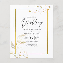 Flyer Invitación a la boda fotográfica de presupuesto GO
