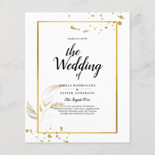 Flyer Invitación a la boda fotográfica de presupuesto GO