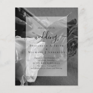 Flyer Invitación a la boda gótica de Gótico de rosas bla