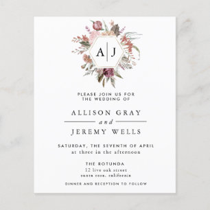 Flyer Invitación a la boda monográfica con Rosa de presu