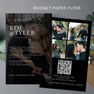 Flyer Invitación a la boda QR RSVP por sobreimpresión de