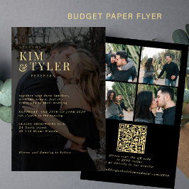 Flyer Invitación a la boda QR RSVP por sobreimpresión de
