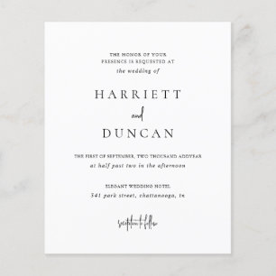 Flyer Invitación a la boda simple y elegante