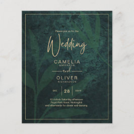 Flyer Invitación a la Boda Verde de Oro de la Selva Esme