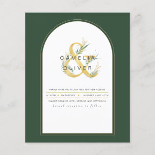 Flyer Invitación a la boda verde juvenil moderna