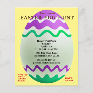 Flyer Invitación a la caza de huevos de pascua decorativ