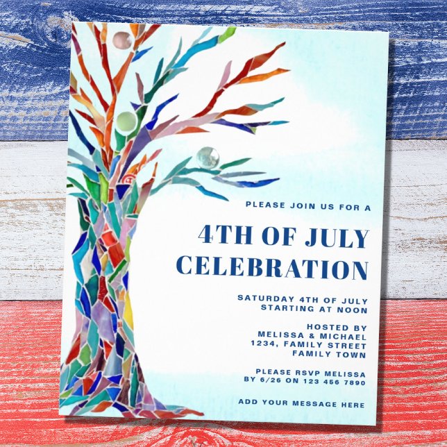 Flyer Invitación a la celebración del 4 de julio del pre (Subido por el creador)