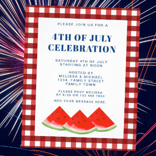 Flyer Invitación A La Celebración Del 4 De Julio Del Pre