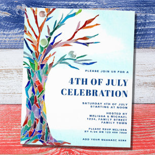 Flyer Invitación a la celebración del 4 de julio del pre