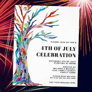 Flyer Invitación a la celebración del 4 de julio del pre