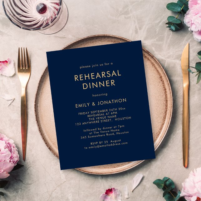 Flyer Invitación a la cena de ensayo azul de la Marina d (Subido por el creador)