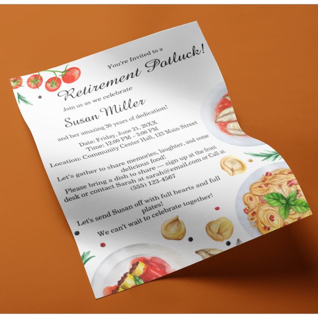 Flyer Invitación a la Cena de Retiro (Subido por el creador)