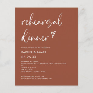Flyer Invitación a la cena del ensayo de óxido de terrac