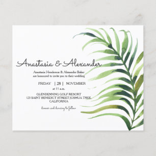 Flyer Invitación a la ceremonia de boda con cargo al pre