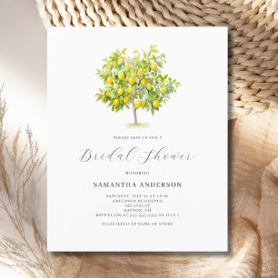 Flyer Invitación a la ducha de novia de Budget Lemon Cit