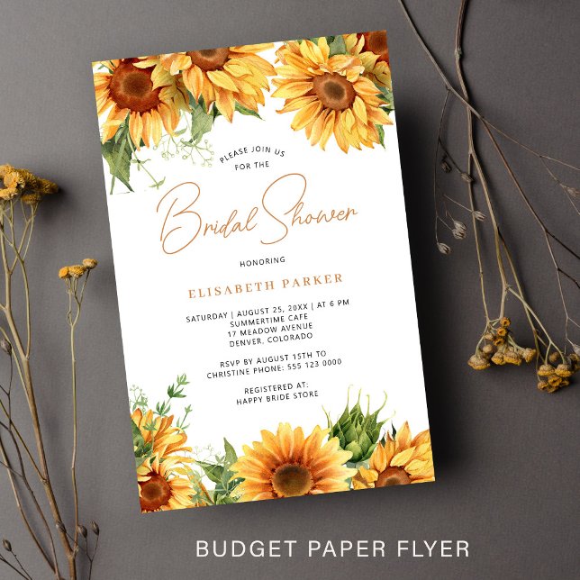 Flyer Invitación a la ducha de novia floral (Subido por el creador)