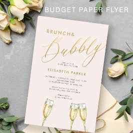 Flyer Invitación a la ducha de novia y brunch presupuest
