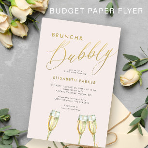Flyer Invitación a la ducha de novia y brunch presupuest