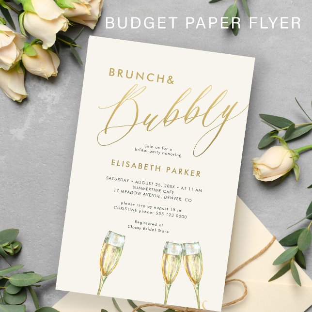 Flyer Invitación a la ducha de novia y brunch presupuest (Subido por el creador)
