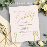 Invitación a la ducha de novia y brunch presupuest