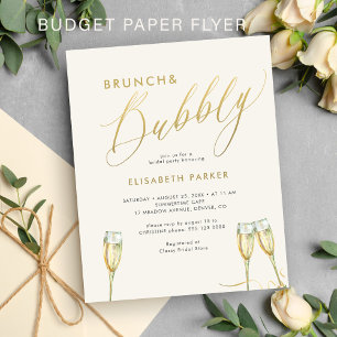 Flyer Invitación a la ducha de novia y brunch presupuest