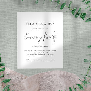 Flyer Invitación a la fiesta de Boda de script de valor