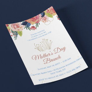 Flyer Invitación a la fiesta de Brunch del Día de la Mad
