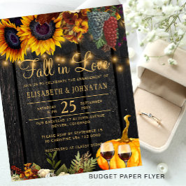 Flyer Invitación a la fiesta de compromiso de otoño rúst