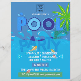 Flyer Invitación a la fiesta de congelación de verano en