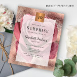 Flyer Invitación a la fiesta de cumpleaños 30 del rosa d<br><div class="desc">Elegante rosa polvoriento rosa y rosa dorado glam purpurina tipografía moderna escritura moda femenina giratoria PRESUPUESTO invitación de cumpleaños PAPER FLYER. Adecuado para dulces Dieciséis años / cualquier edad cumpleaños: 21, 30, 40, 50, 60, 70, 70 5.º, 80, 90.º, 100. POR FAVOR LEA ESTO ANTES DE COMPRAR! Esta es una...</div>