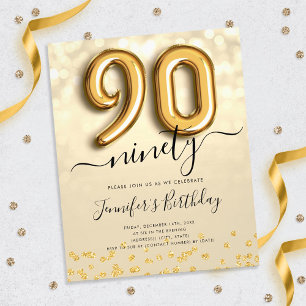 Flyer Invitación a la fiesta de cumpleaños 90 de Purpuri