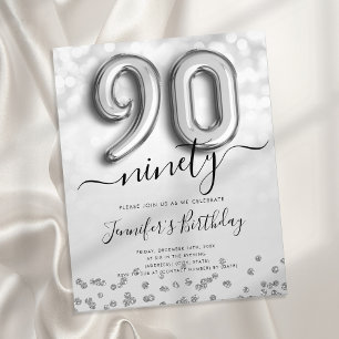 Flyer Invitación a la fiesta de cumpleaños 90 de Purpuri