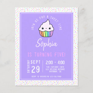 Flyer Invitación a la fiesta de cumpleaños del niño con 