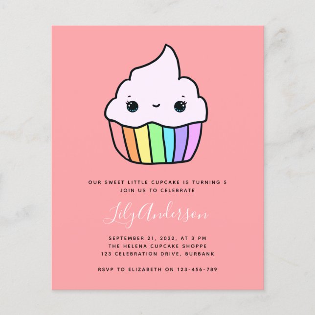 Flyer Invitación a la fiesta de cumpleaños del niño con  (Frente)