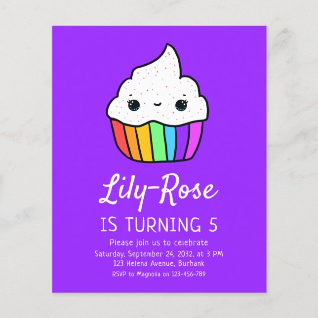 Flyer Invitación a la fiesta de cumpleaños del niño con  (Frente)