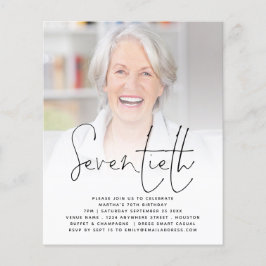 Flyer Invitación a la fiesta de cumpleaños número 70 con