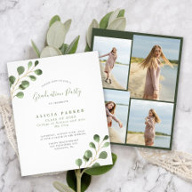 Invitación a la fiesta de graduación de fotos de B