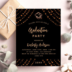 Flyer Invitación a la fiesta de graduación del presupues